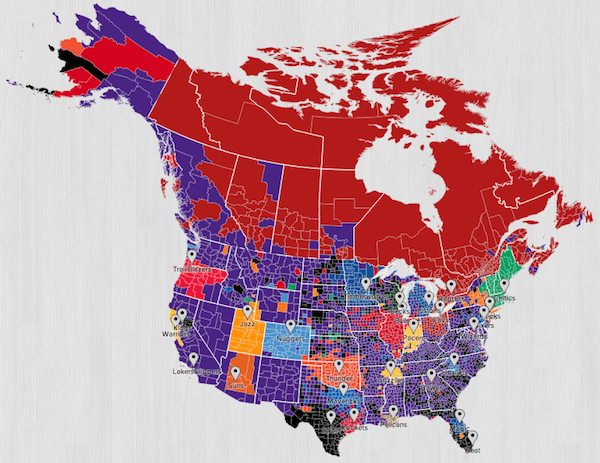 #NBA: where are your team's followers?